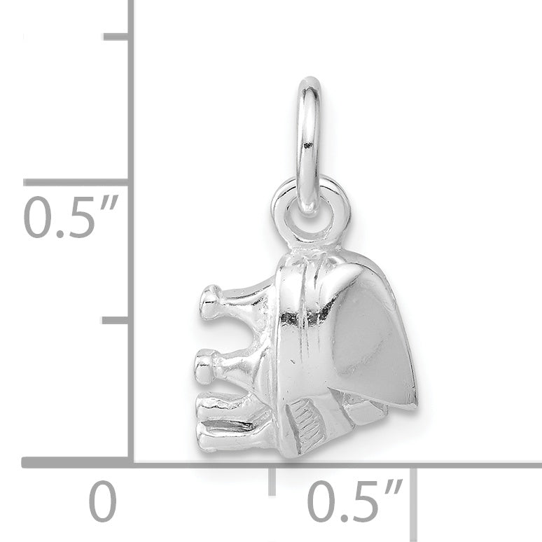 Sophia Jewelers Polished 925 Sterling Silver Piano Charm Unisex Pendant