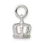 Sophia Jewelers 925 Sterling Silver Polished Crown Charm Anti-Tarnish 3D Design