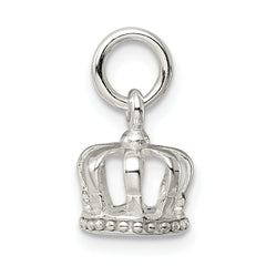 Sophia Jewelers 925 Sterling Silver Polished Crown Charm Anti-Tarnish 3D Design