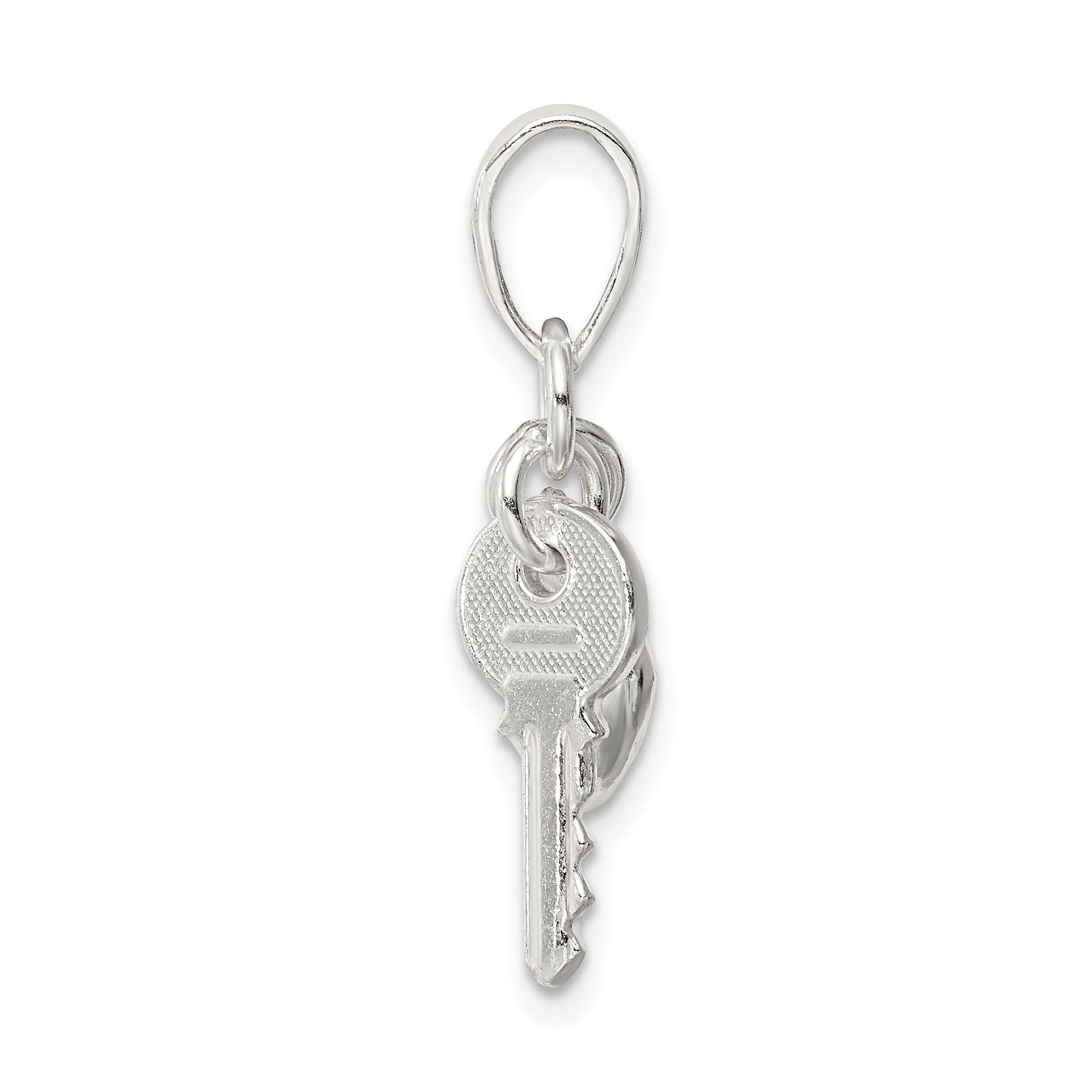 Sterling Silver Heart with Key Charm