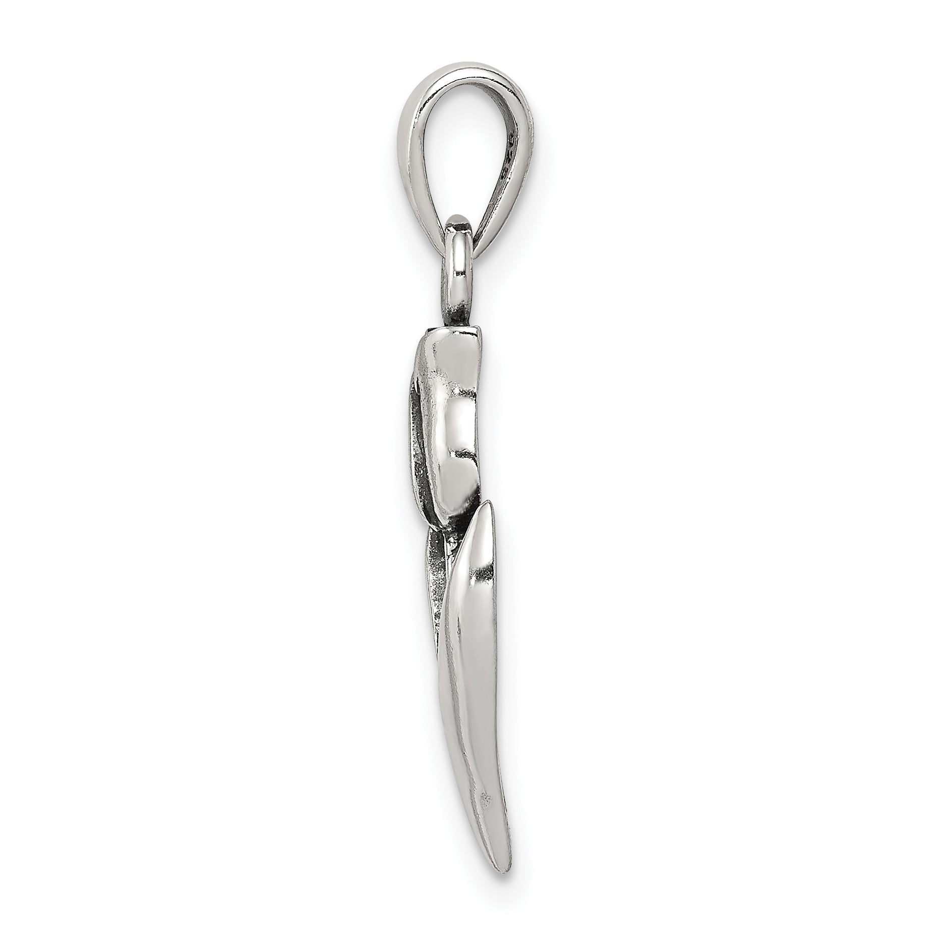 Sophia Jewelers Sterling Silver 925 Tulip Pendant with Antique Finish