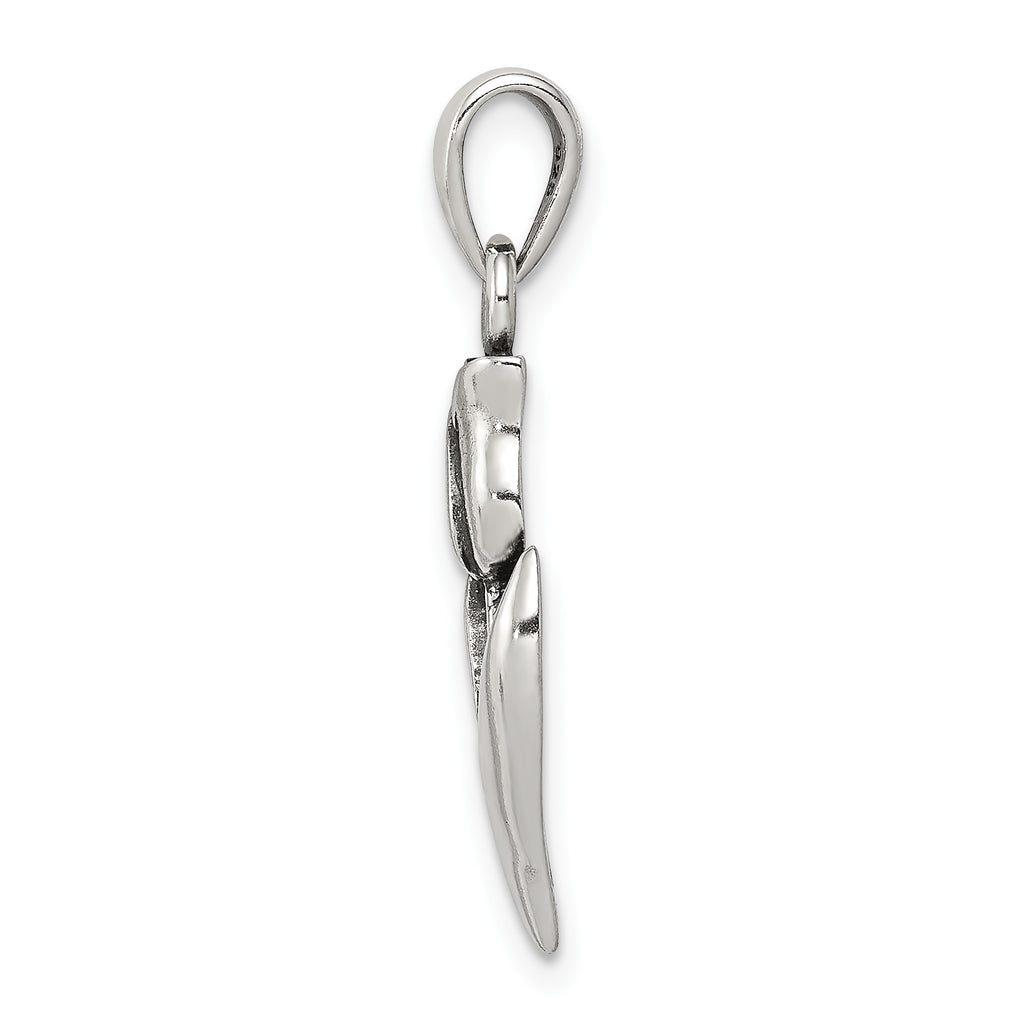 Sophia Jewelers Sterling Silver 925 Tulip Pendant with Antique Finish
