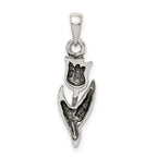 Sophia Jewelers Sterling Silver 925 Tulip Pendant with Antique Finish