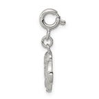 Sterling Silver 925 Elephant Charm with CZ and Blue Enamel