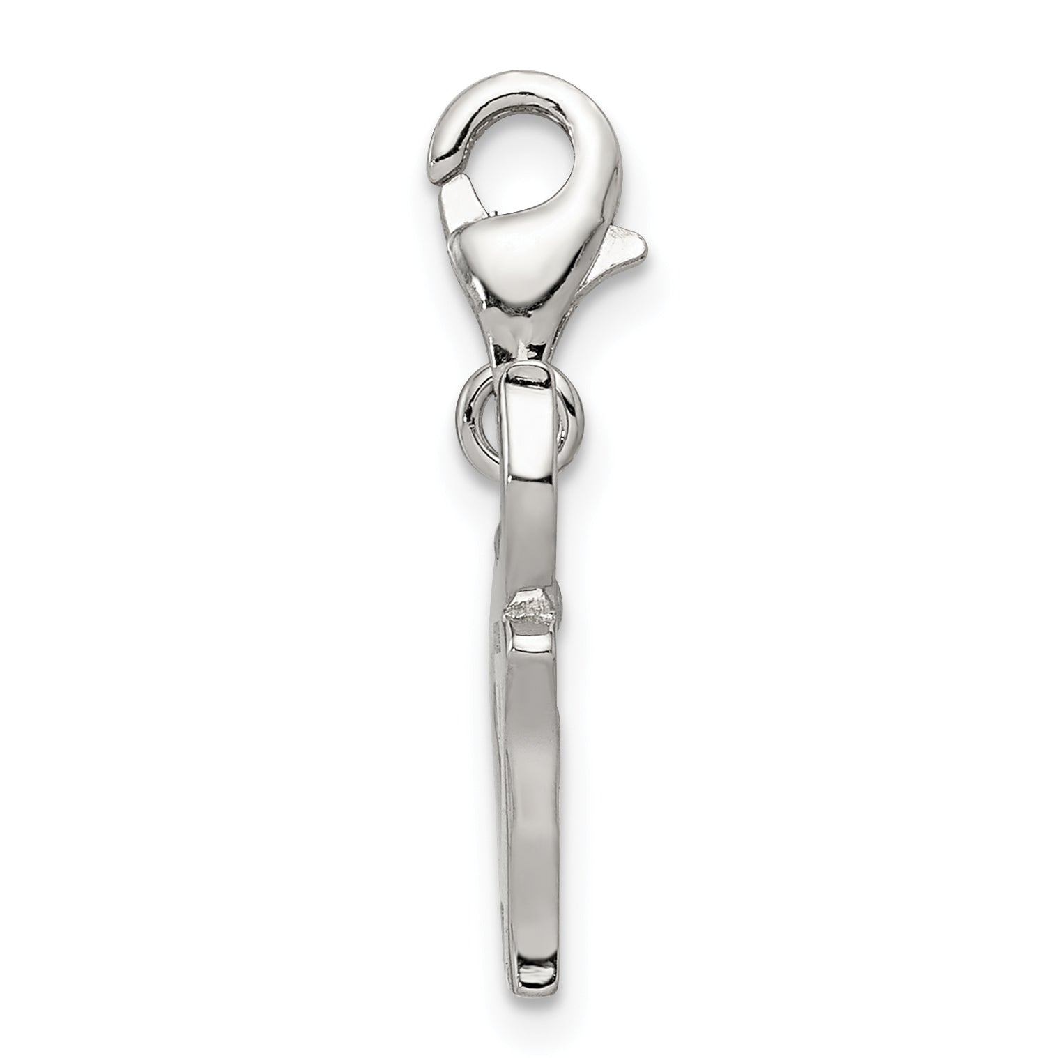 Sterling Silver 925 Blue Elephant Charm with Rhodium Polished Finish Secondary image
