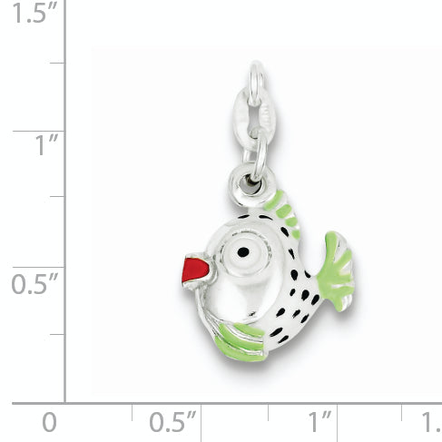 Sophia Jewelers Sterling Silver Enamel Charm Elegant 925 Pendant Secondary image
