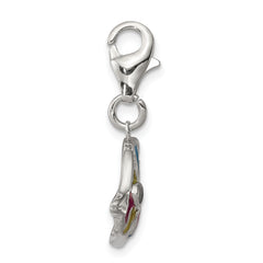 Sterling Silver Multi-colored Enameled Fish Charm