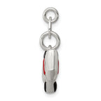 Sterling Silver 925 Scottie Dog Charm with Polished Enamel Finish