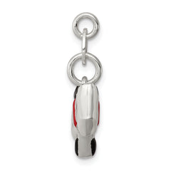 Sterling Silver 925 Scottie Dog Charm with Polished Enamel Finish