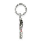 Sophia Jewelers: Polished Sterling Silver Enameled Puppy Charm for Kids