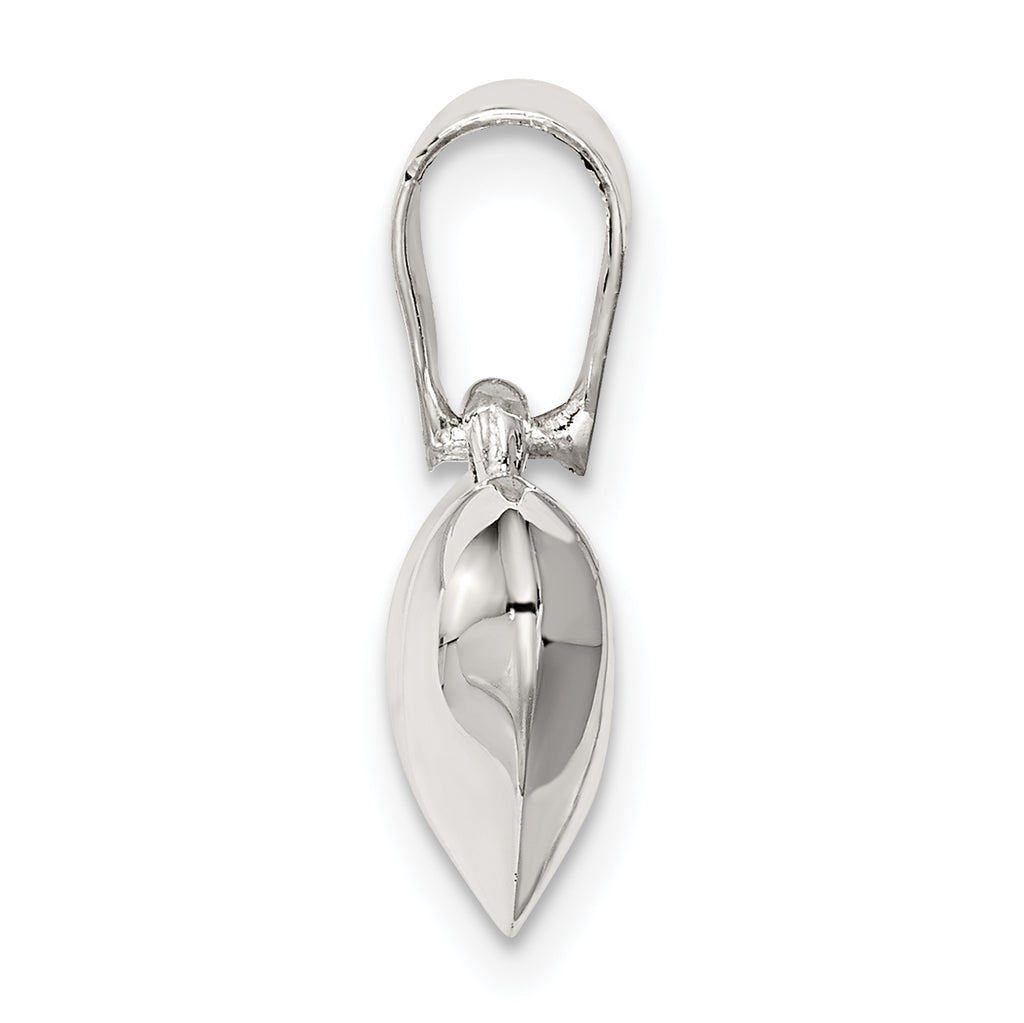 Sterling Silver 925 Polished Heart Charm PendentÃÂ¢Ã¢âÂ¬Ã¢â¬ÂElegant, Hollow Design
