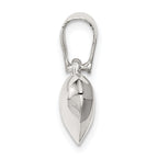 Sterling Silver 925 Polished Heart Charm PendentÃÂ¢Ã¢âÂ¬Ã¢â¬ÂElegant, Hollow Design