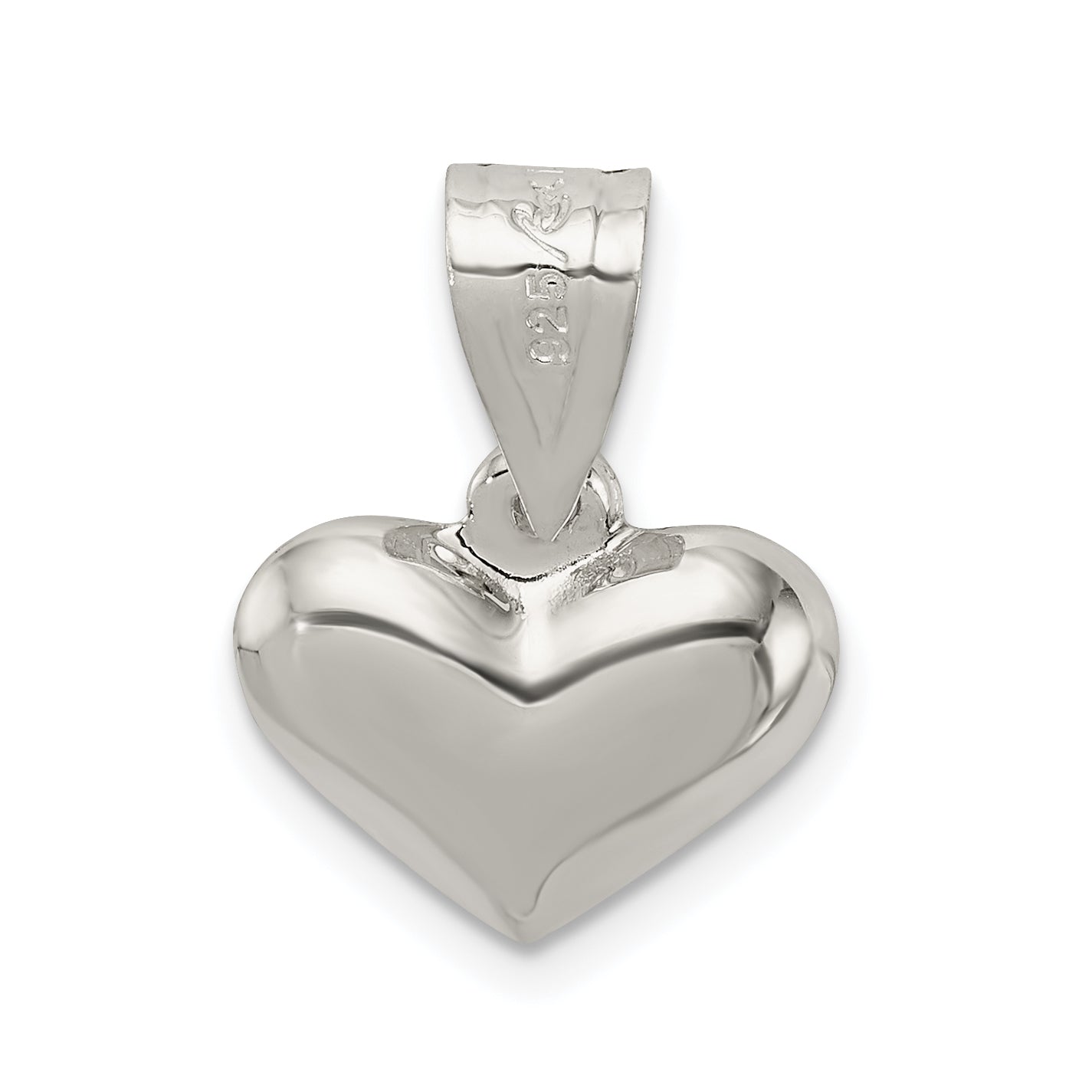 Sterling Silver 925 Polished Heart Charm PendentÃÂ¢Ã¢âÂ¬Ã¢â¬ÂElegant, Hollow Design