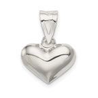 Sterling Silver Puffed Heart Charm