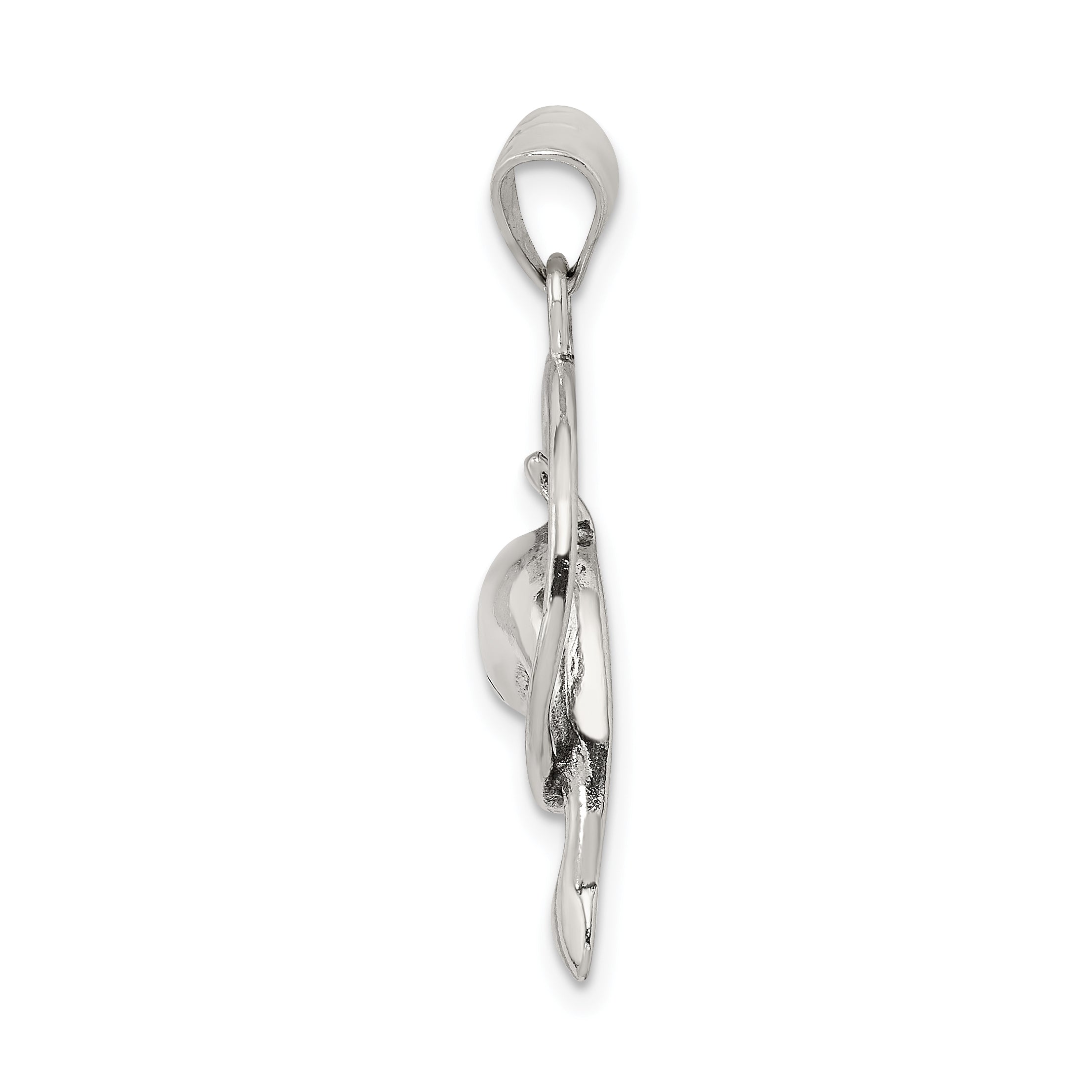 Sophia Jewelers Antiqued Sterling Silver Dolphin Charm with Anti-Tarnish Finish Secondary image