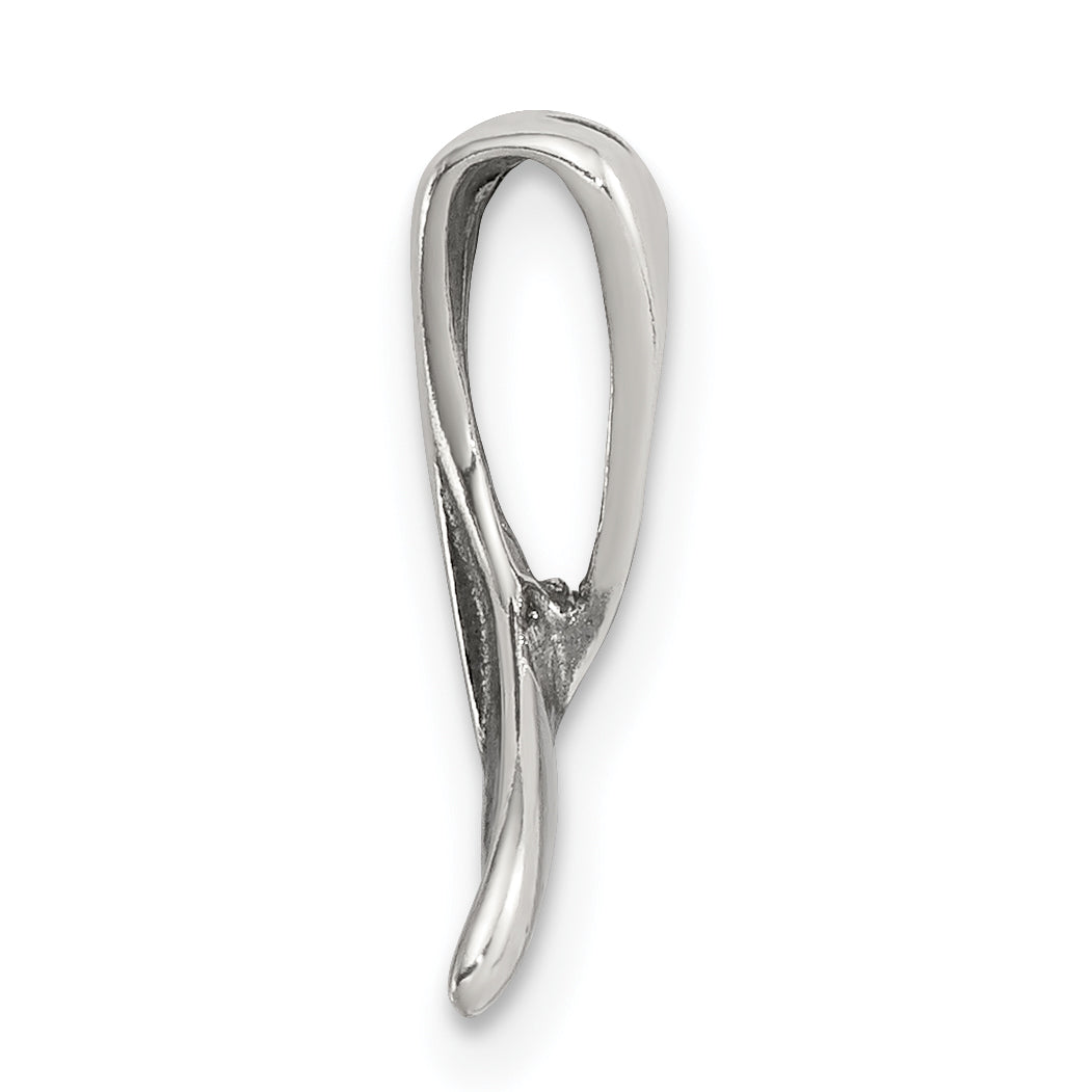 Sterling Silver 925 Men's Whale Tail Pendant with Anti-Tarnish Finish Secondary image