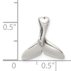 Sterling Silver 925 Men's Whale Tail Pendant with Anti-Tarnish Finish