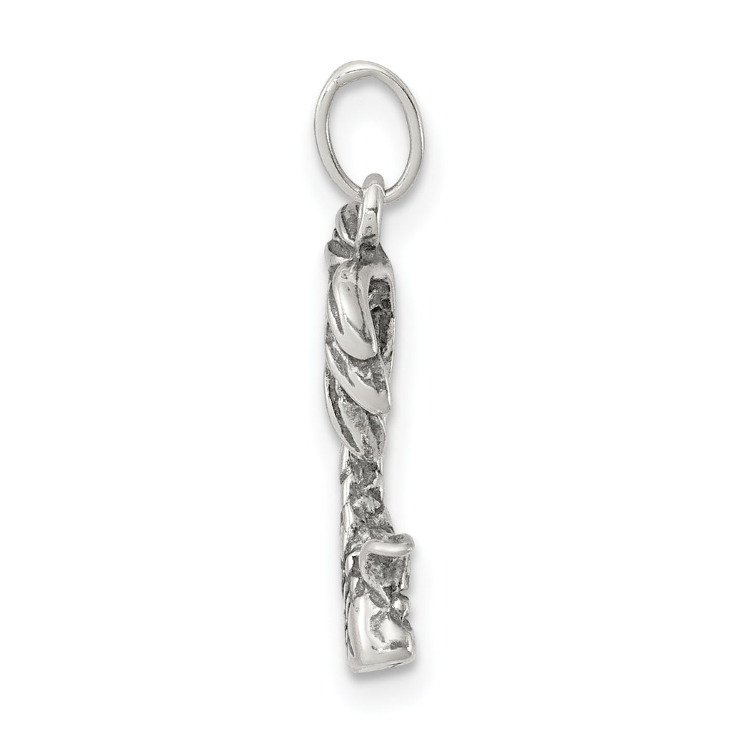 Sterling Silver 925 Antique Palm Tree Charm Pendant Vintage Solid Design