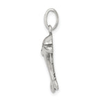 Antiqued Dolphin Pendant in Sterling Silver