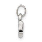 Sterling Silver 925 Whale Charm with Antiqued Finish for Children