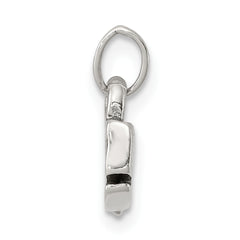 Sterling Silver 925 Whale Charm with Antiqued Finish for Children