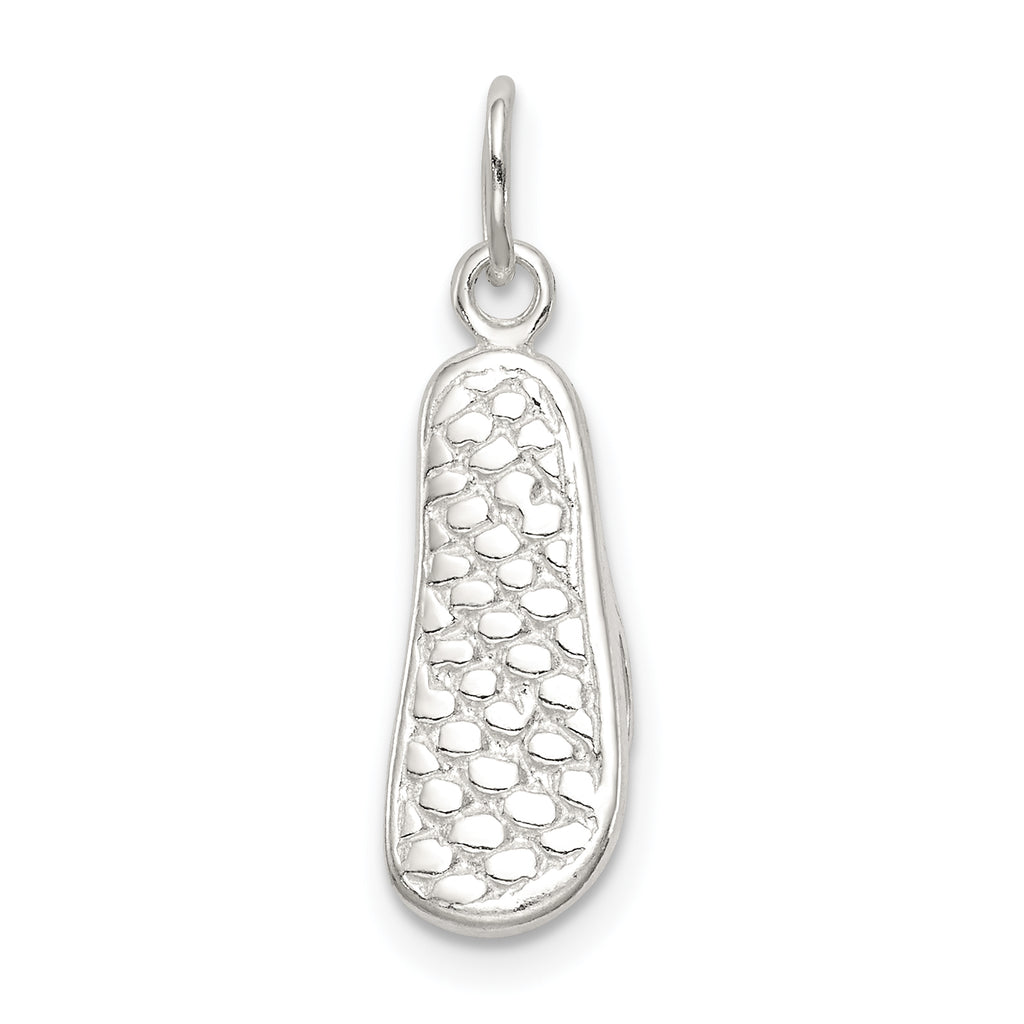 Sophia Jewelers 925 Sterling Silver Polished Flip Flop Charm with Anti-Tarnish Finish