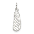Sophia Jewelers 925 Sterling Silver Polished Flip Flop Charm with Anti-Tarnish Finish