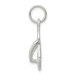 Sophia Jewelers Sterling Silver Polished Flip Flop Charm Anti-Tarnish Finish