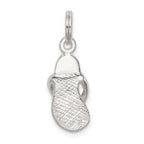 Sophia Jewelers Sterling Silver Polished Flip Flop Charm Anti-Tarnish Finish