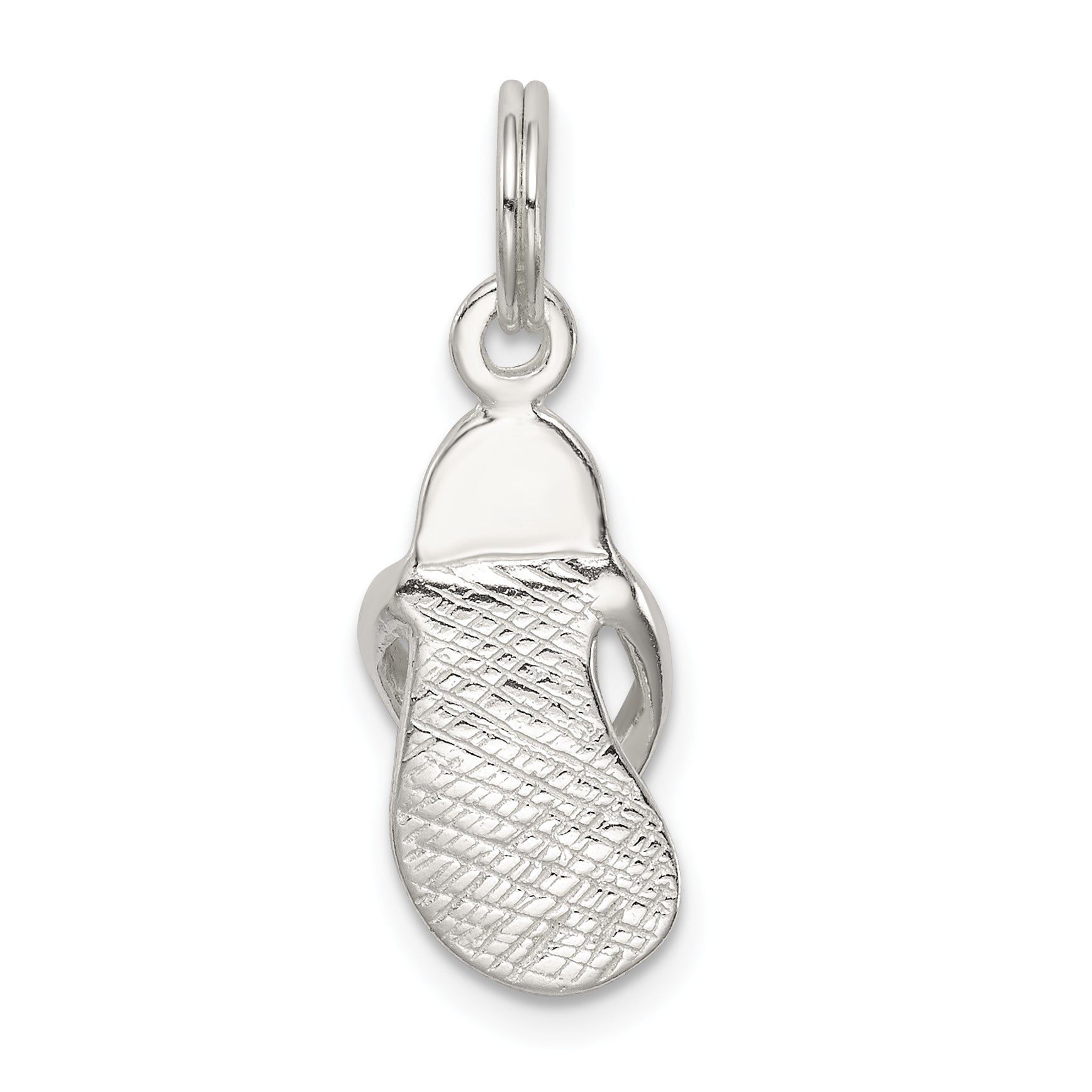 Sophia Jewelers Sterling Silver Polished Flip Flop Charm Anti-Tarnish Finish