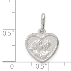 Sophia Jewelers 925 Sterling Silver Angel Heart Charm for Children