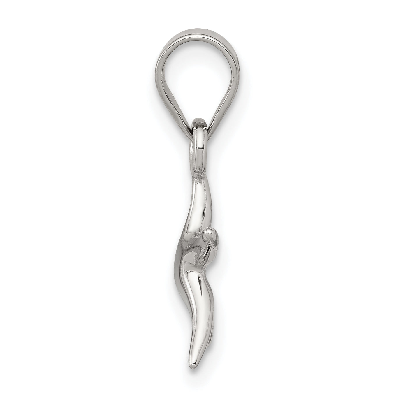 Sterling Silver Starfish Pendant with Rhodium Polish Elegant Charm