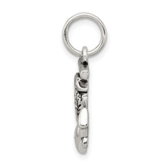 Men's 925 Sterling Silver Antiqued Anchor Charm Pendant Vintage Inspired