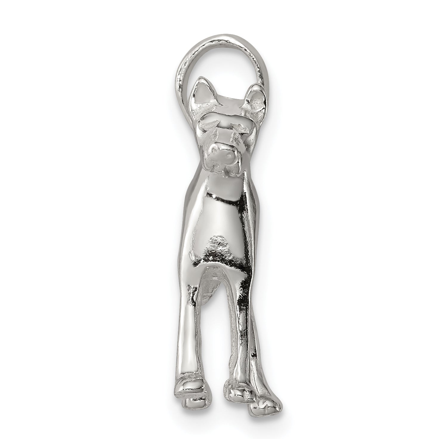 Sterling Silver 925 Great Dane Pendant with Anti-Tarnish Finish