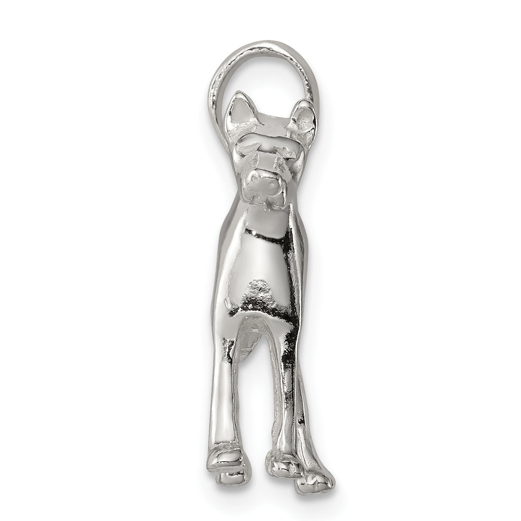 Sterling Silver 925 Great Dane Pendant with Anti-Tarnish Finish