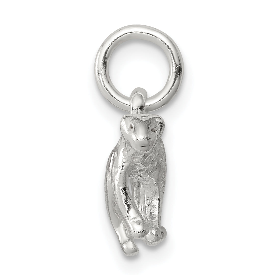 Sophia Jewelers 925 Sterling Silver 3D Leopard Charm  Polished Finish