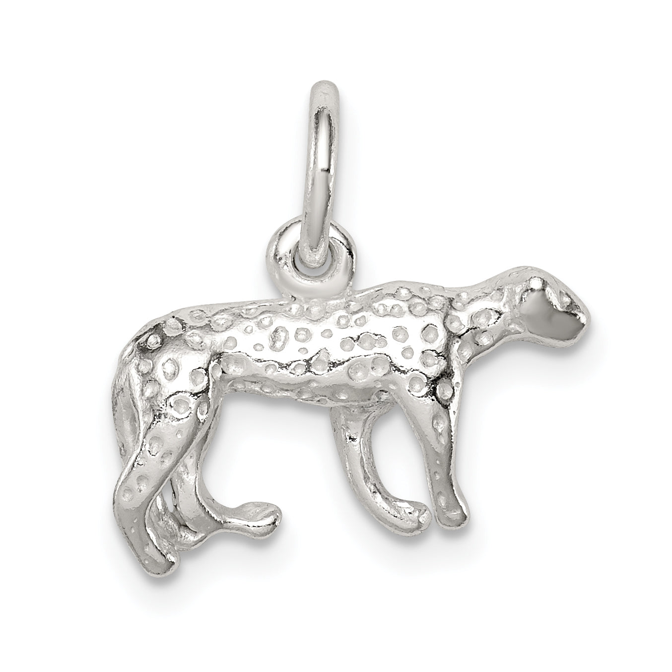 Sophia Jewelers 925 Sterling Silver 3D Leopard Charm  Polished Finish