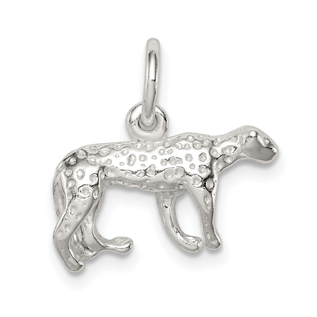 Sophia Jewelers 925 Sterling Silver 3D Leopard Charm  Polished Finish