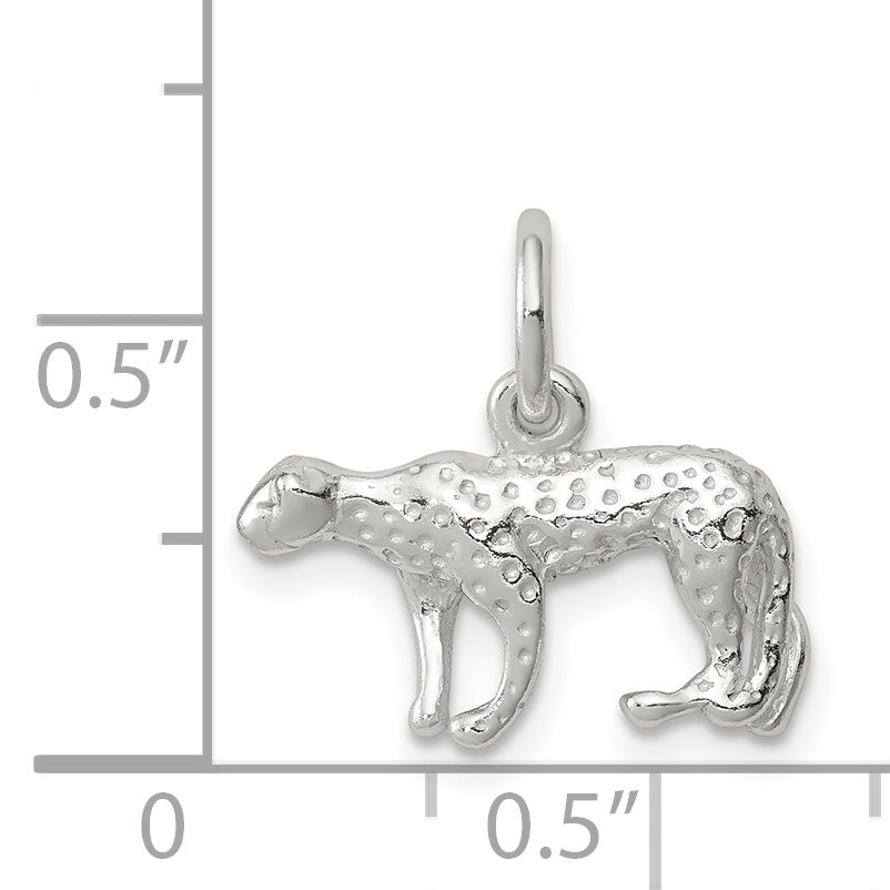 Sophia Jewelers 925 Sterling Silver 3D Leopard Charm  Polished Finish