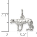 Sophia Jewelers 925 Sterling Silver 3D Leopard Charm  Polished Finish