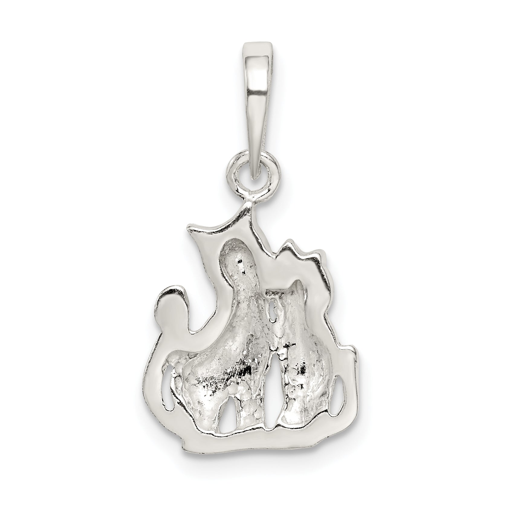 Sophia Jewelers 925 Sterling Silver Cats Pendant with Anti-tarnish Finish