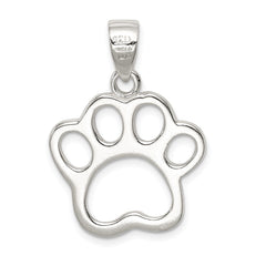 Sterling Silver 925 Paw Pendant with Anti-Tarnish Finish by Sophia Jewelers