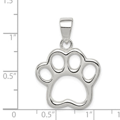 Sterling Silver 925 Paw Pendant with Anti-Tarnish Finish by Sophia Jewelers