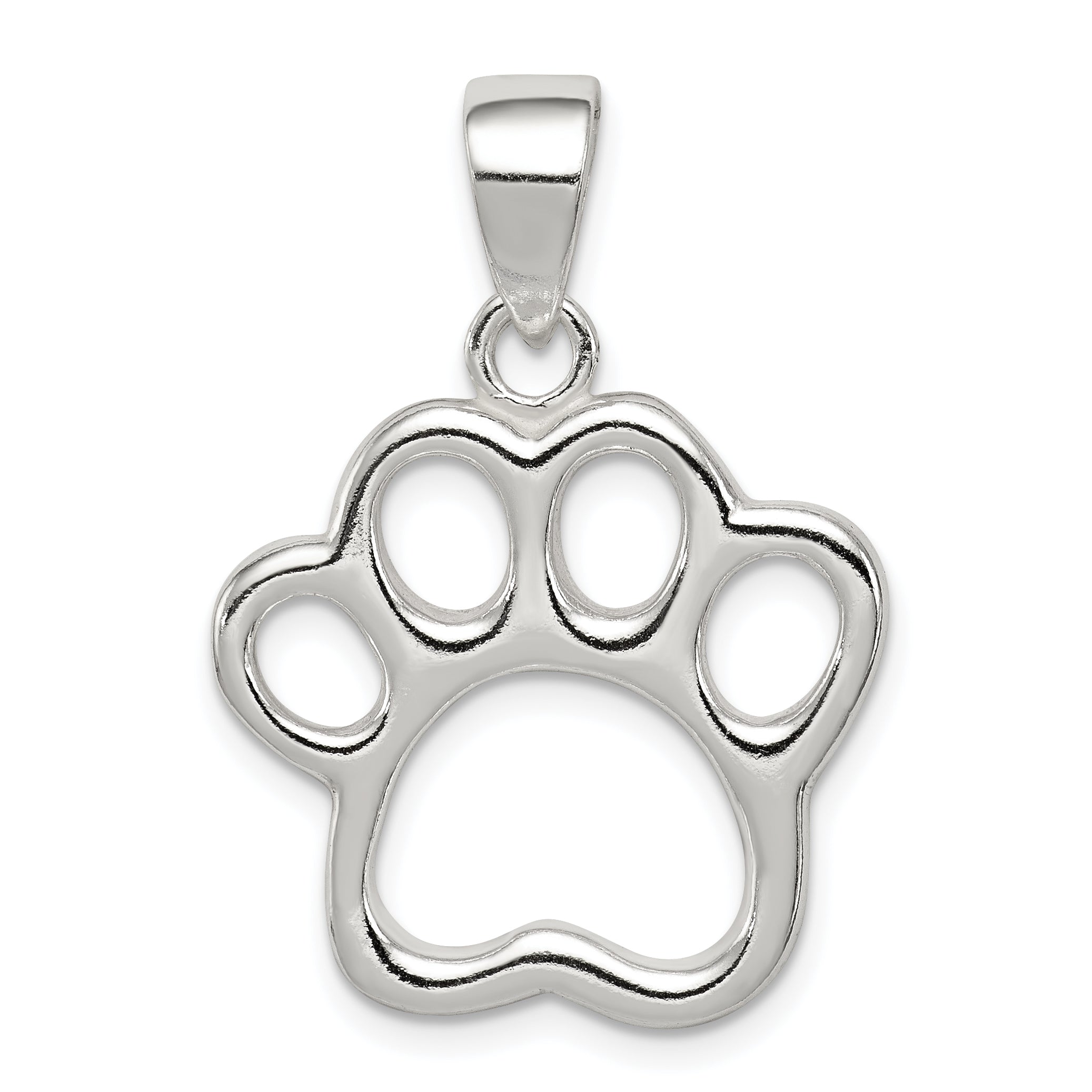 Sterling Silver Paw Pendant Main image