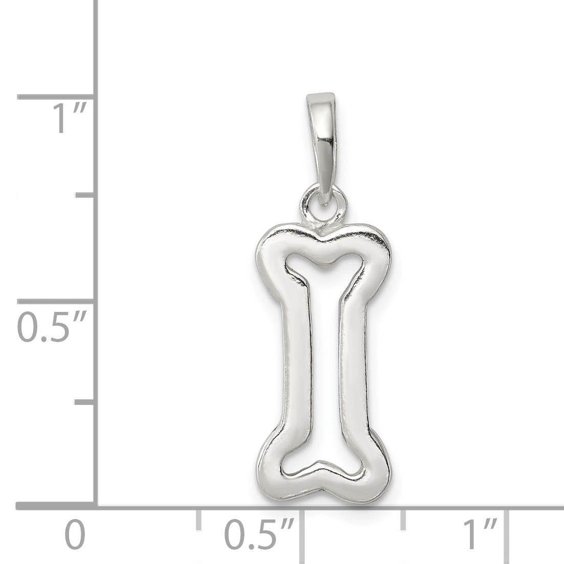 Sophia Jewelers 925 Sterling Silver Bone Pendant with Anti-Tarnish Finish