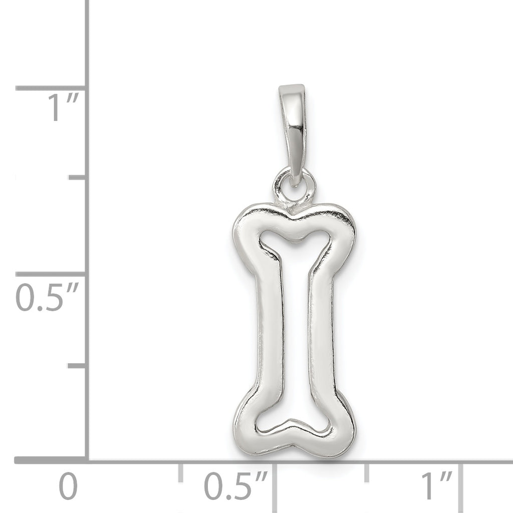 Sophia Jewelers 925 Sterling Silver Bone Pendant with Anti-Tarnish Finish