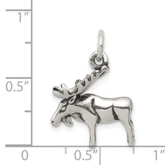 Sterling Silver Antiqued Moose Charm