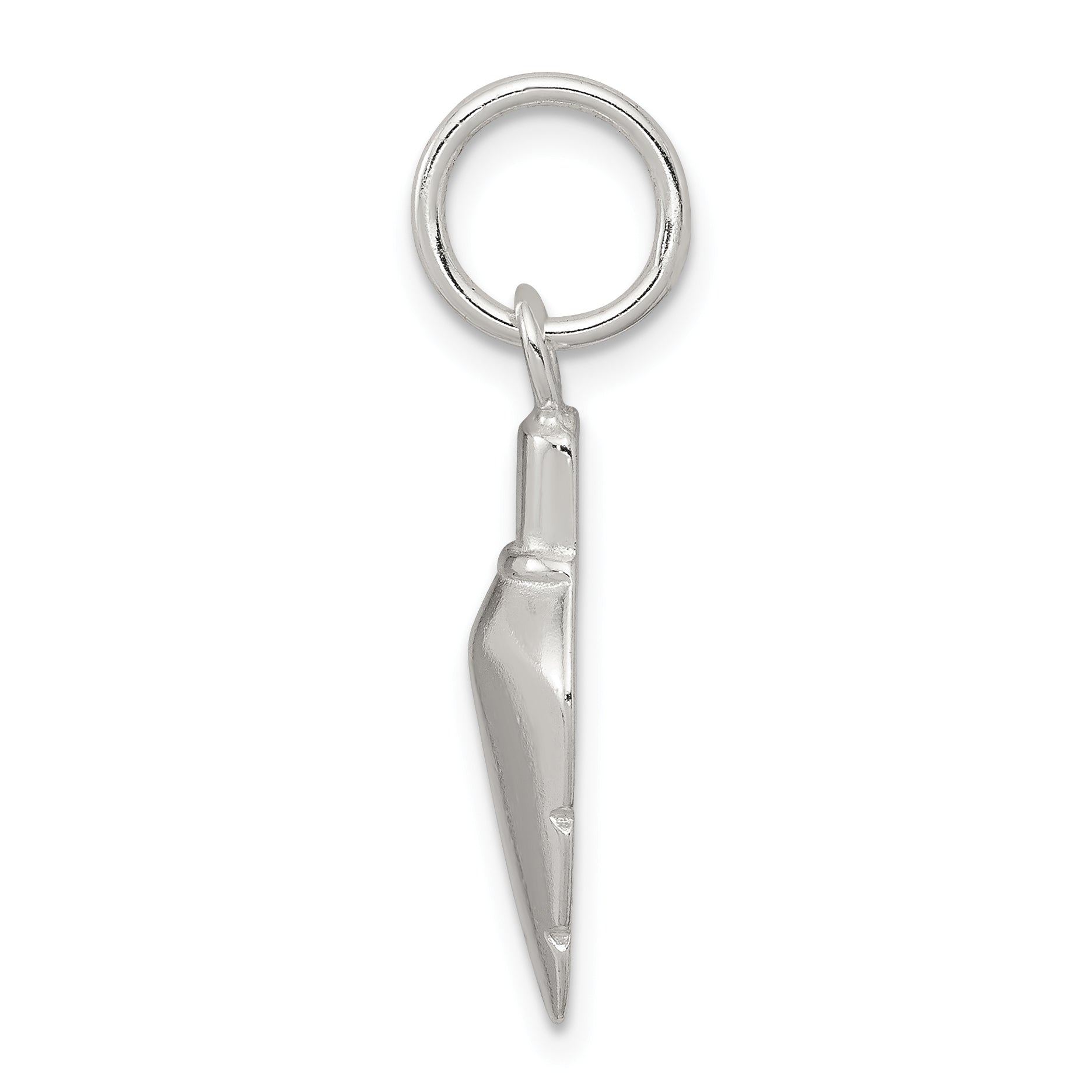 Sterling Silver 925 Polished Arrowhead Pendant with Anti-Tarnish Men's Charm