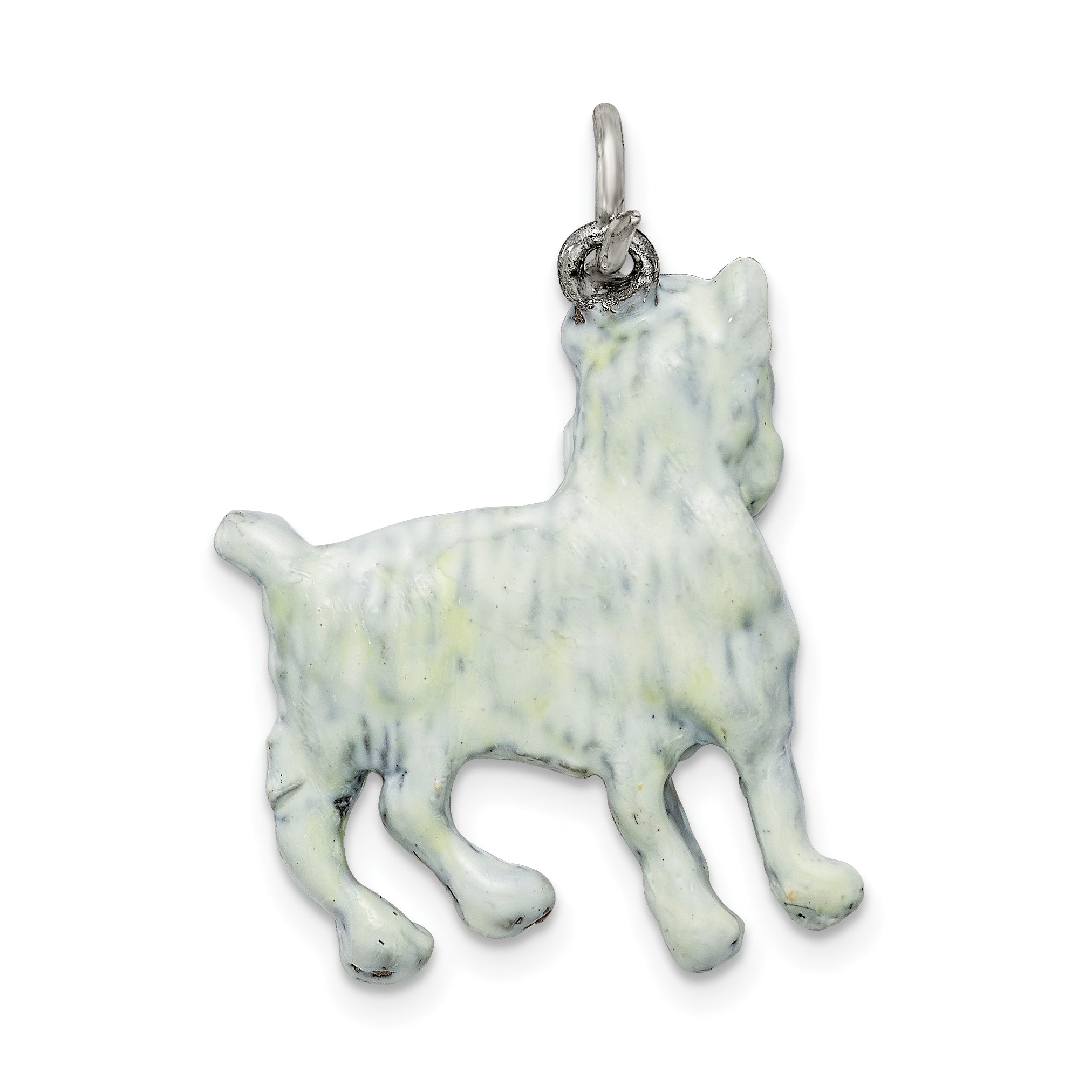 Sterling Silver 925 Enamel Brussels Griffon 3D Charm by Sophia Jewelers
