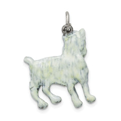 Sterling Silver 925 Enamel Brussels Griffon 3D Charm by Sophia Jewelers